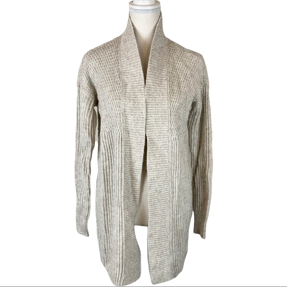 Lou & Grey Ribbed Knit Open Front Cardigan Size XS